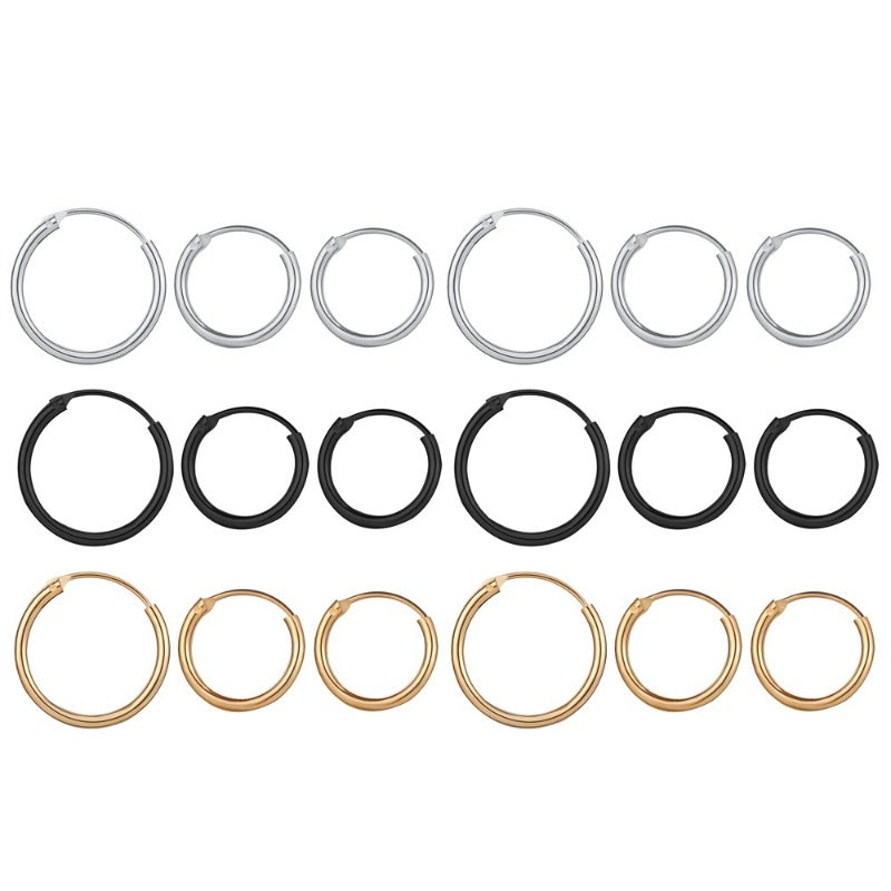 Wholesale Fashion Simple Round Circle Metal Creative Personality Hip Hop Earrings